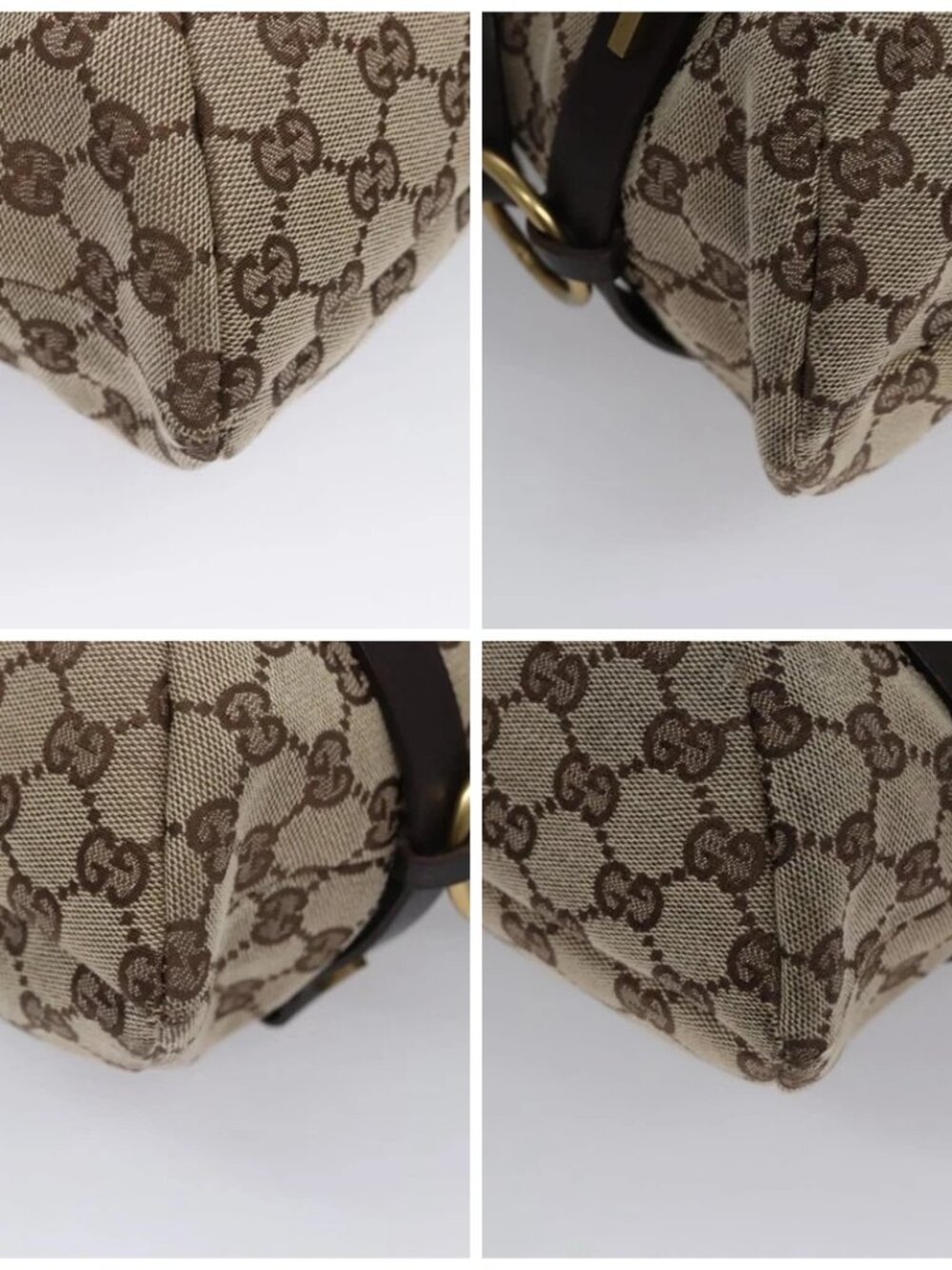 GUCCI GG Canvas Tote Bag Beige Brown gold - Picture 15 of 15